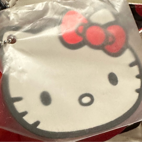 VTG LOUNGEFLY HELLO KITTY WHITE QUILTED SANRIO RED BOW TOTE BAG FLAWED 16”x 12” - Picture 13 of 15